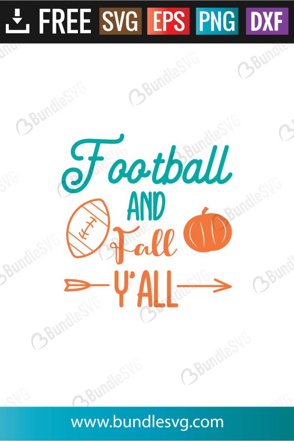 Football And Fall Yall SVG