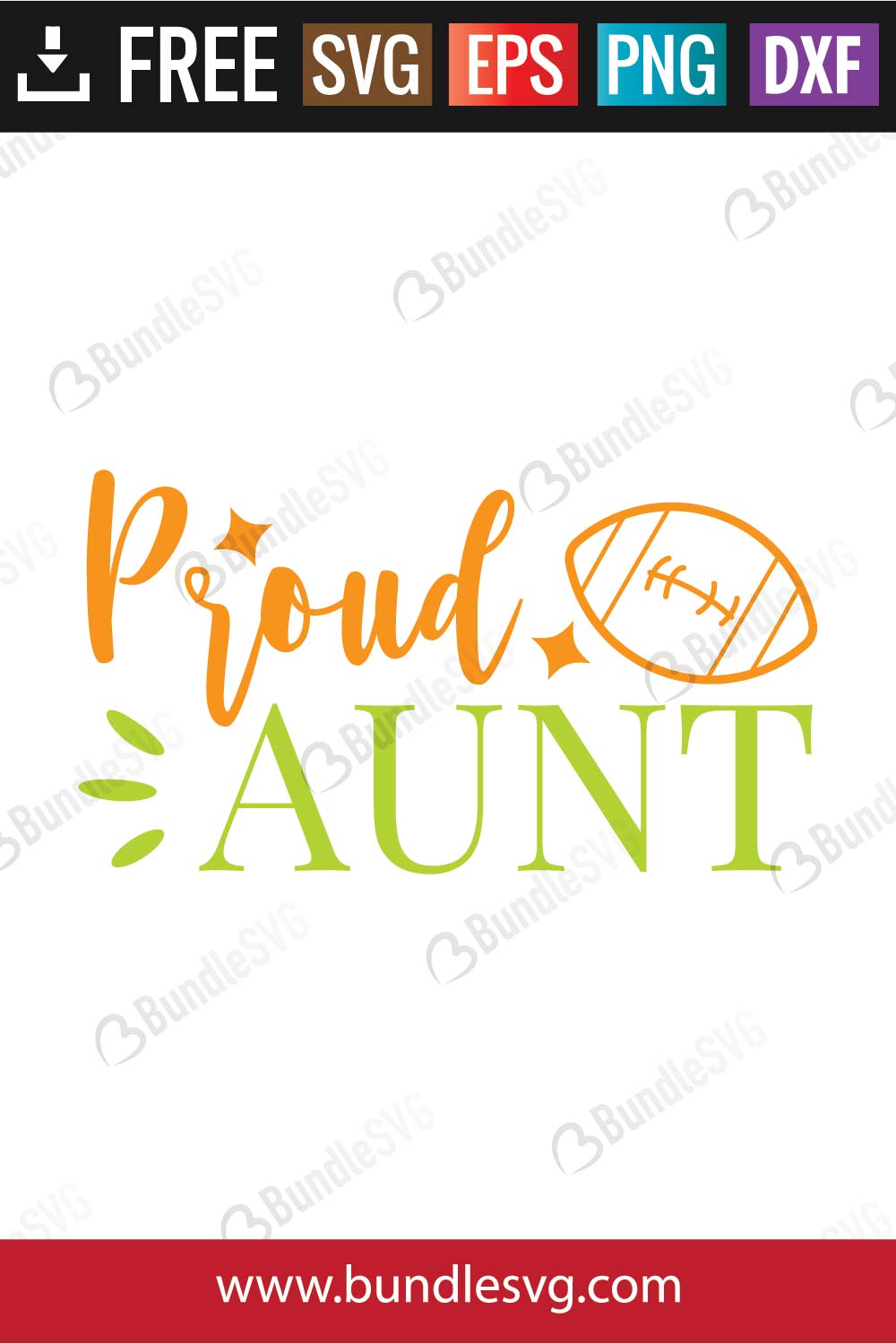 Proud Aunt Football SVG
