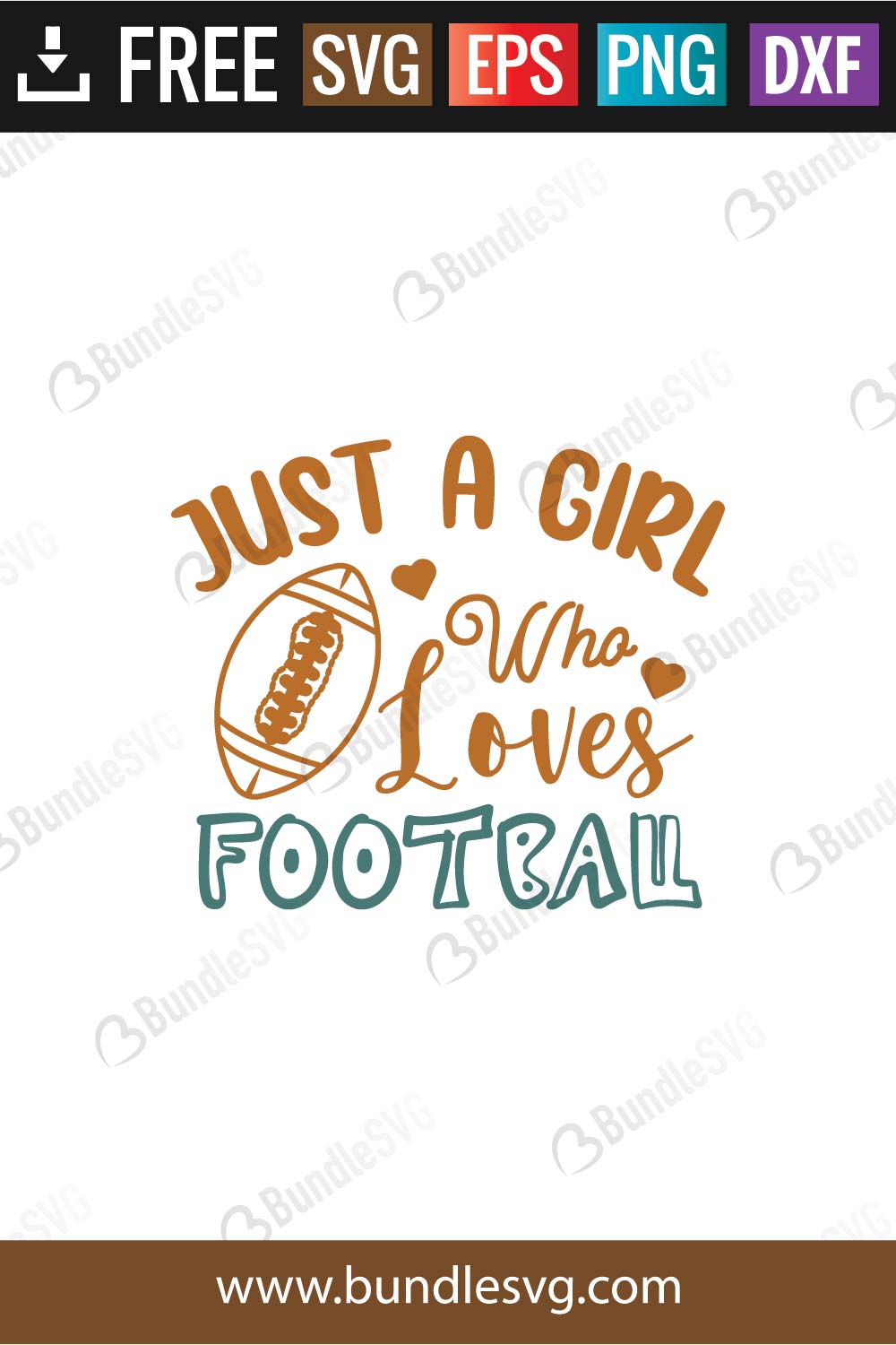 Just A Girl Who Loves Football SVG