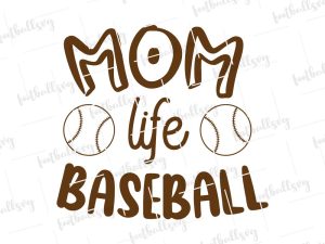 Mom Life Baseball Svg