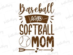 Baseball And Softball Mom Svg